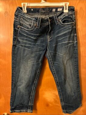 Miss Me Dark Blue Cropped Ankle Jeans Sz 30x20”